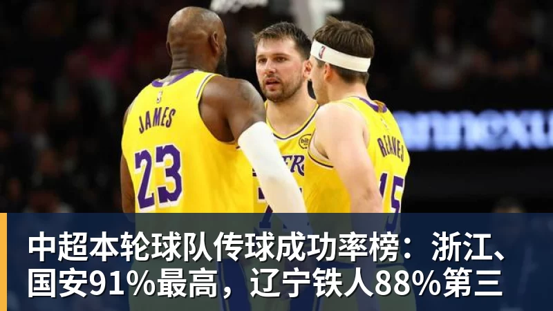 杏彩体育中超本轮球队传球成功率榜：浙江、国安91%最高，辽宁铁人88%第三
